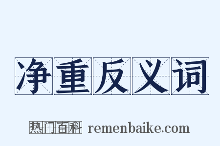 净重反义词是什么意思的图片